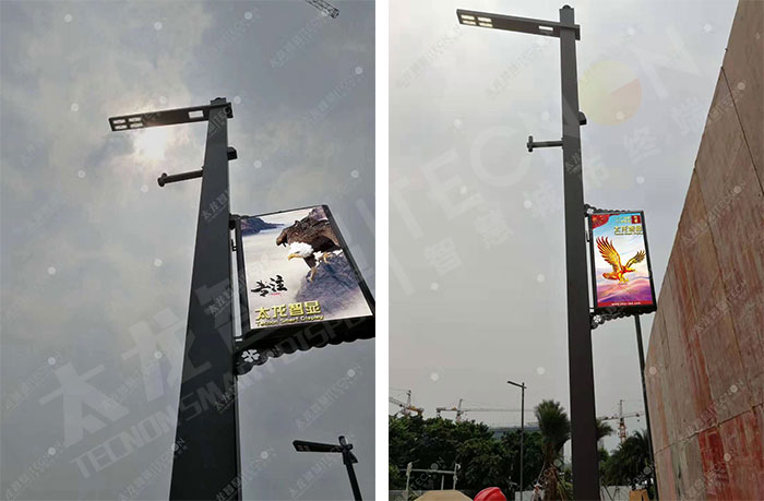 廣州國際創新城應用LED燈桿屏